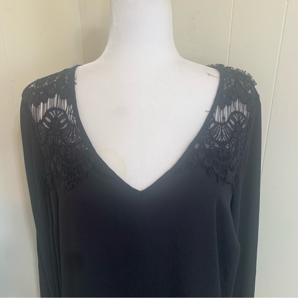 TORRID Torrid Black Lace Long Sleeve Sheer Blouse Top Size 2X. - Picture 6 of 13